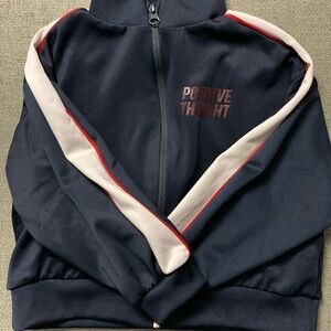 Zara kids Navy Track Jacket with Red and White Stripes